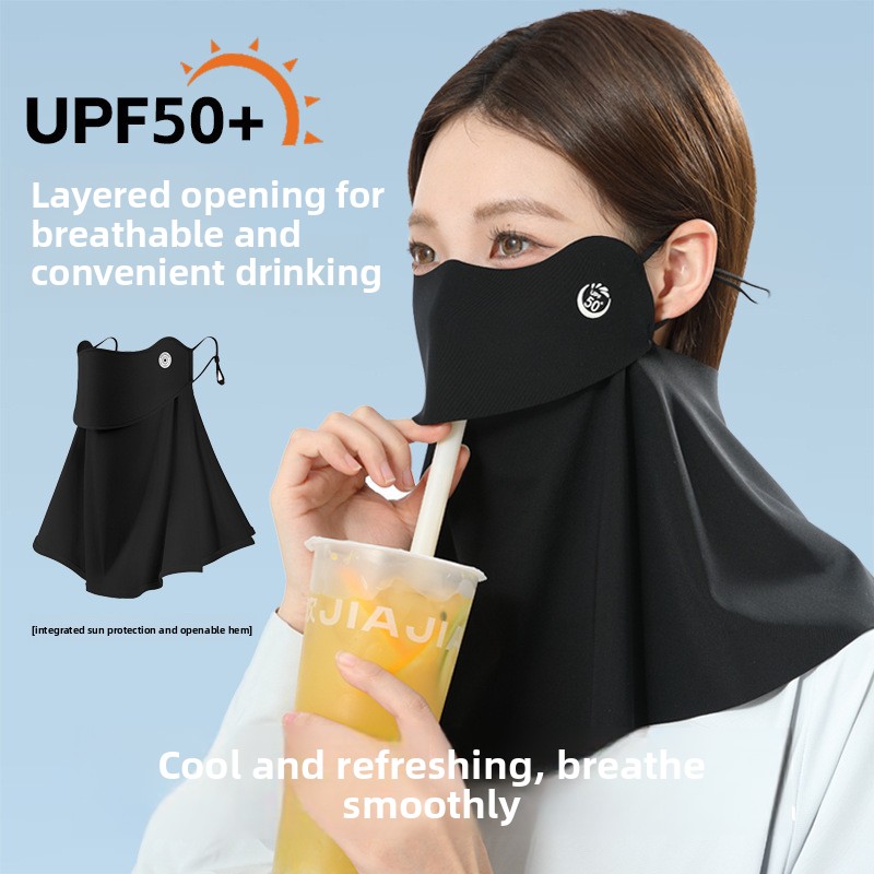 Sports Mask Breathable - น้ำดื่ม, อุปกรณ์ป้องกันคอ, อุปกรณ์ป้องกันแสงแดด, หน้ากากผ้าไหมน้ำแข็ง, ไม่มีรอยต่อ, ป้องกันรังสียูวี,