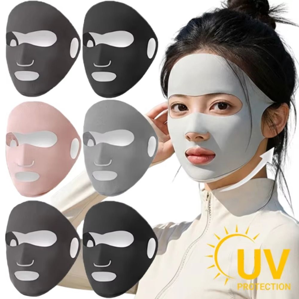 Sports Mask Breathable - หน้ากากกันแดดผ้าไหมเย็นสบาย ป้องกันฝุ่นละออง ป้องกันรังสียูวี ผ้าพันคอคลุมคอ ระบายอากาศได้ดี ปรับได้