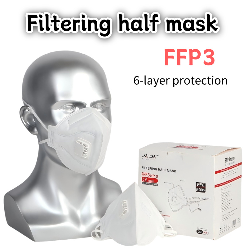 Anti Pollution Mask - หน้ากากพับได้ FFP3 NR พร้อมวาล์วระบายอากาศ 6 ชั้น