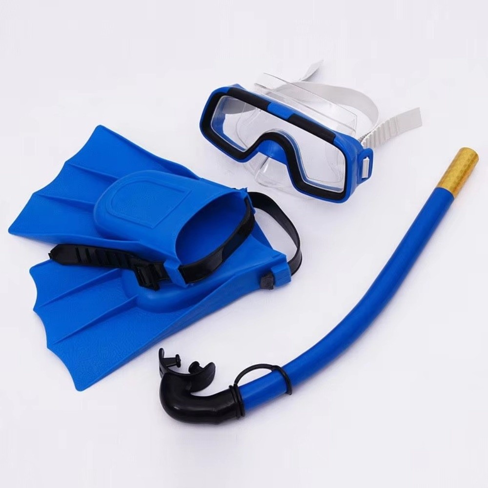 Anti Pollution Mask - ใหม่ชุดหน้ากากดำน้ำเด็กป้องกันฝ้าแบบปรับได้ใช้งานง่ายแว่นตาว่ายน้ำหน้ากาก PVC สน็อกเกิลฟินส์ชุดอุปกรณ์ดำน้ำ