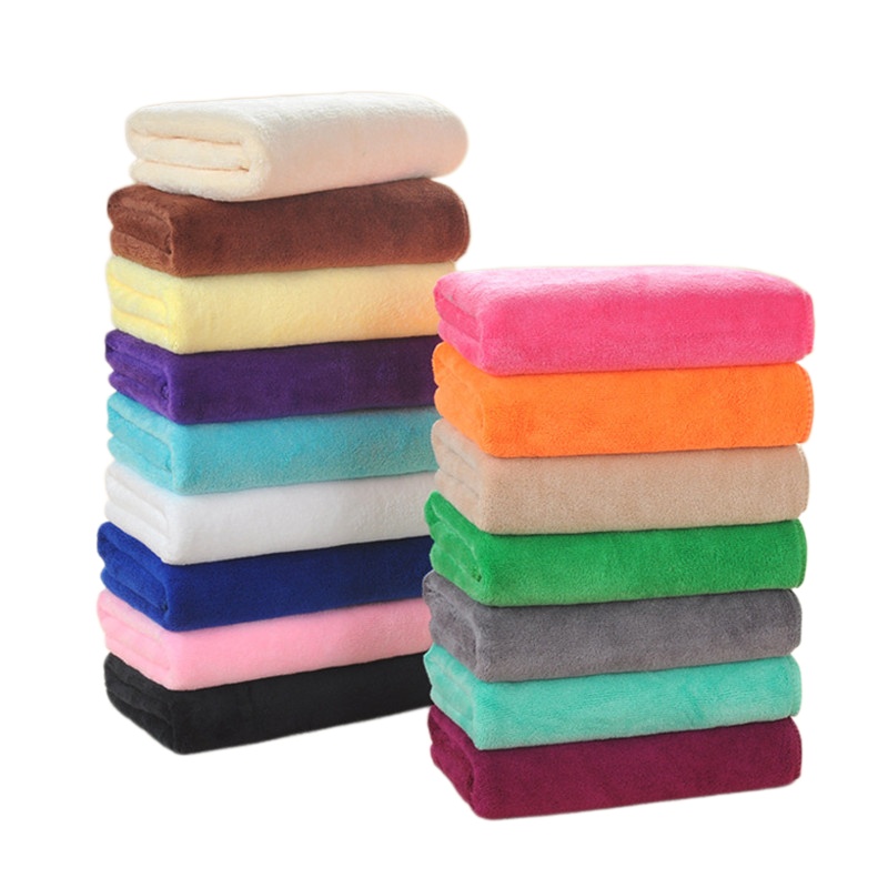 Cloth Face Mask Washable - ผ้าไมโครไฟเบอร์ 17 สี สำหรับเช็ดผมแห้ง ร้านเสริมสวย ร้านตัดผม