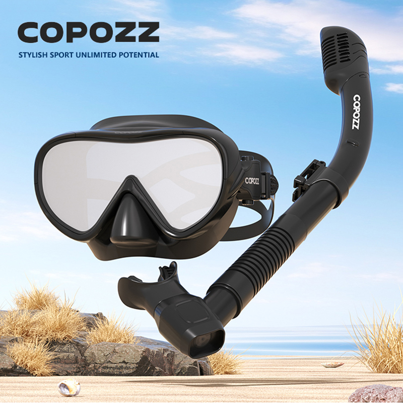 Anti Pollution Mask - COPOZZ หน้ากากดำน้ำแบบใหม่ หน้ากากมองเห็นได้รอบทิศทาง ชุดหน้ากากดำน้ำใต้น้ำ ชุดดำน้ำแบบ HD