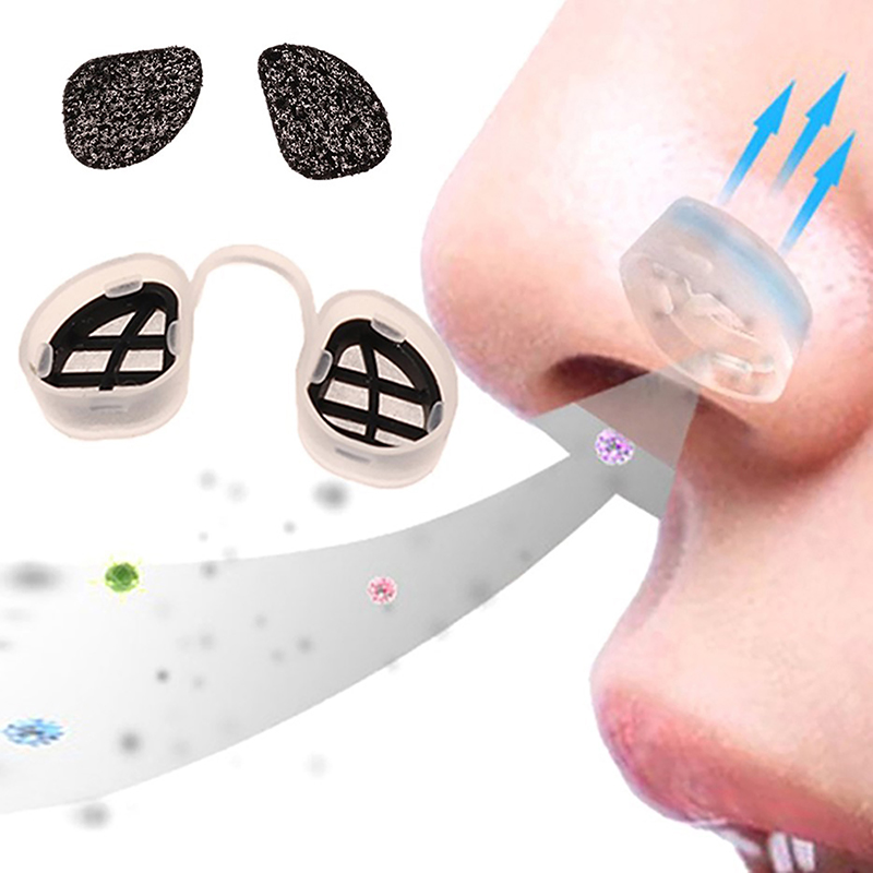 Anti Pollution Mask - แผ่นกรองจมูกแบบใส มองไม่เห็น ป้องกันมลพิษทางอากาศ ภูมิแพ้ละอองเกสรดอกไม้ ถอดออกได้ กรองฝุ่นจมูก