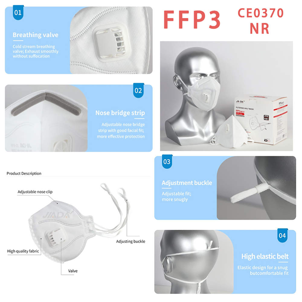 หน้ากากพับได้ FFP3 NR พร้อมวาล - Anti Pollution Mask บทวิจารณ์และราคา