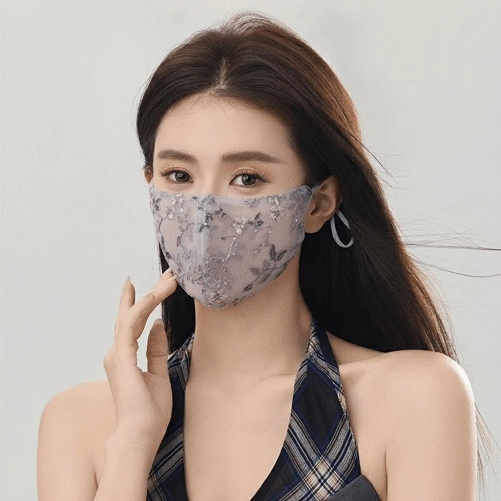 หน้ากากลูกไม้ปักลายดอกไม้สำหรั - Respirator Half Face บทวิจารณ์และราคา