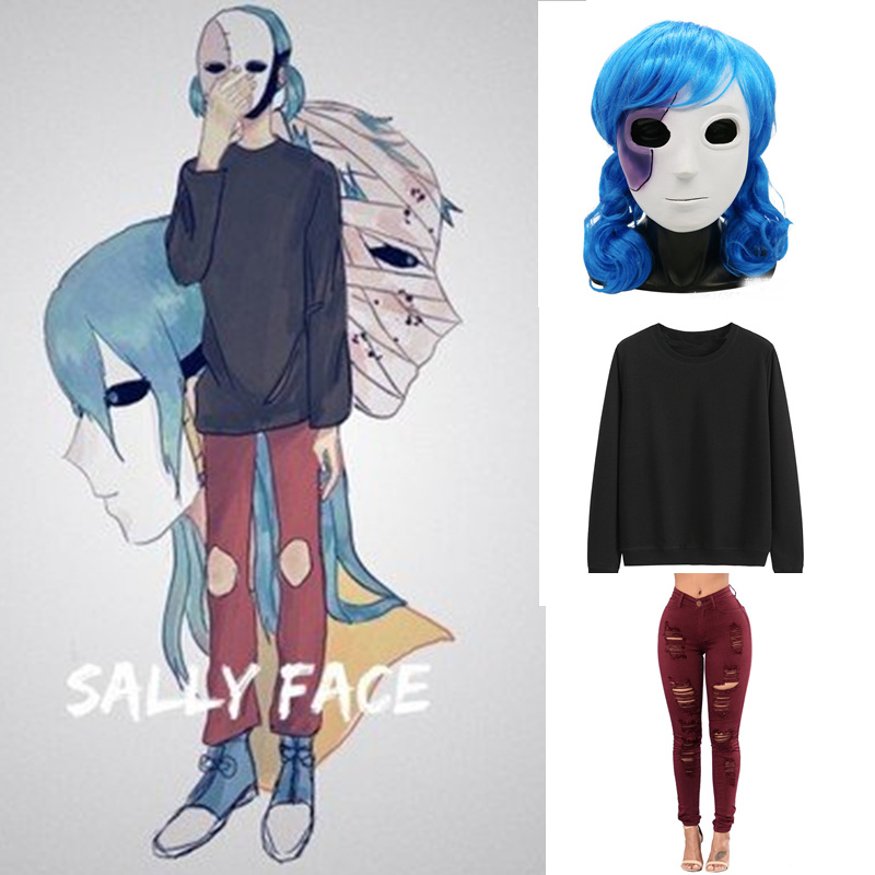 เกมอะนิเมะร้อน Sally Face Cosp - Black Face Mask Pack บทวิจารณ์และราคา
